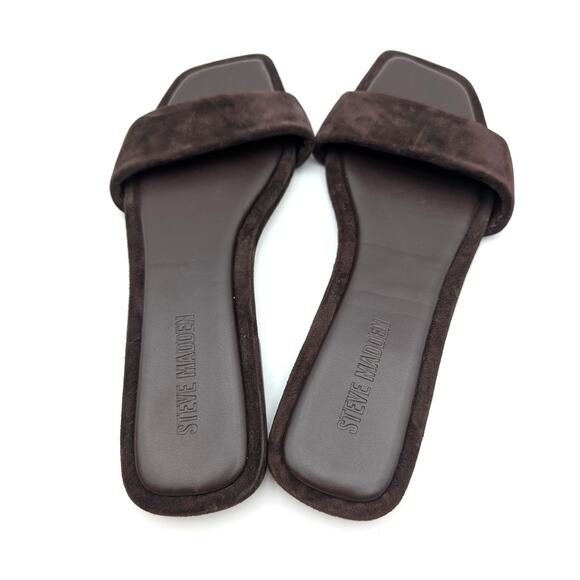 Steve Madden Lumina Open Toe Slide Sandals Women's Brown Suede Size US9.5 EU40 - Picture 12 of 12